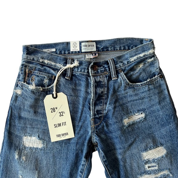 Todd Snyder Slim Fit Selvedge Patch and Repair Jean | 28/32 NWT - Picture 4 of 14